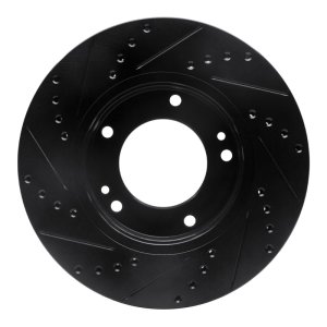 Kia Sorento Brake Rotor (1) - Front Right - R1 Concepts - Drilled & Slotted - Black - `03-`06